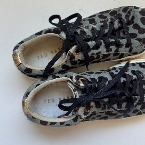 Ted Baker Lephie Animal Print Calf Hair Sneakers - Picture 9 of 13